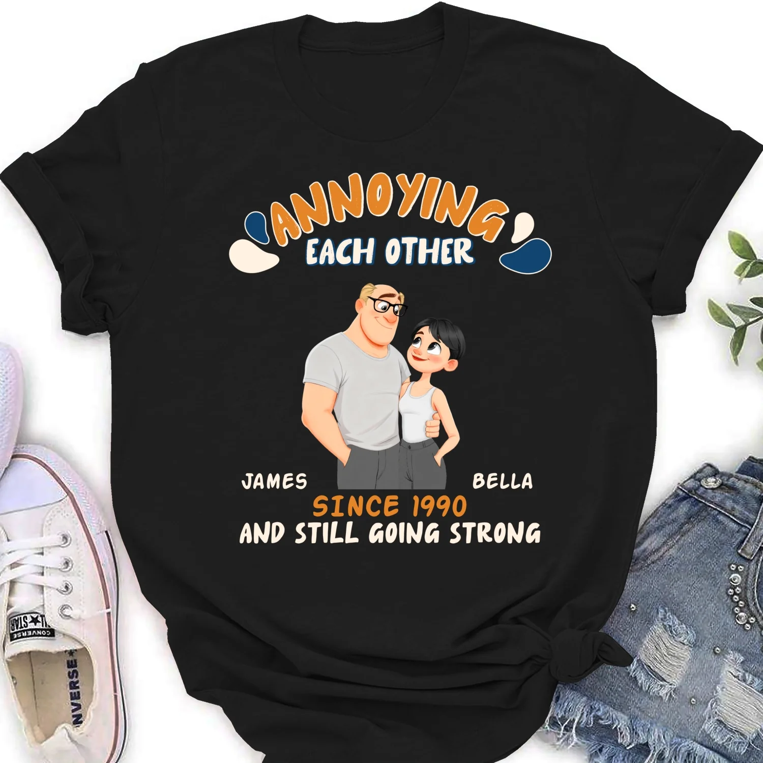 Caricature Love Couple - Personalized Custom Shirt - Image 13