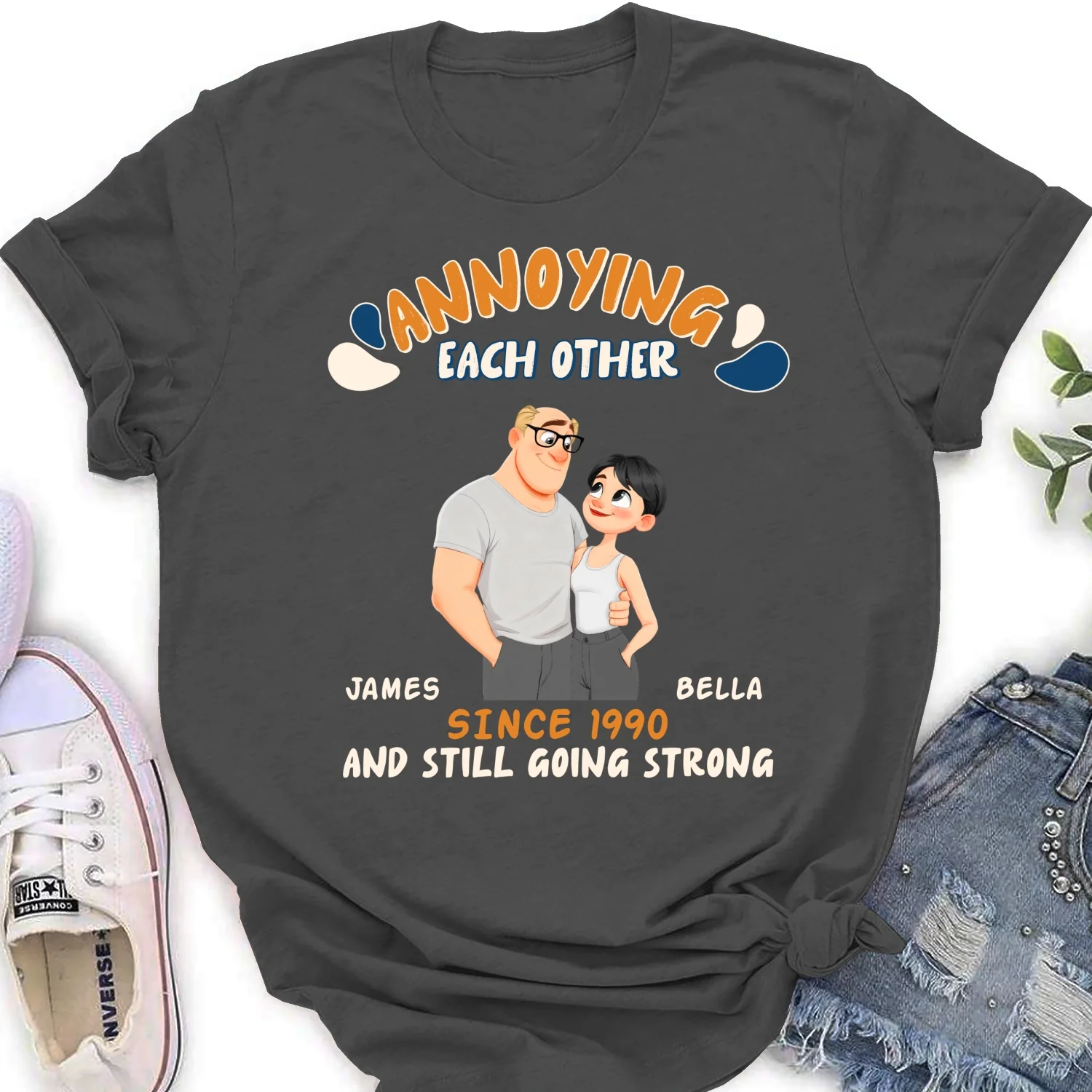 Caricature Love Couple - Personalized Custom Shirt - Image 14