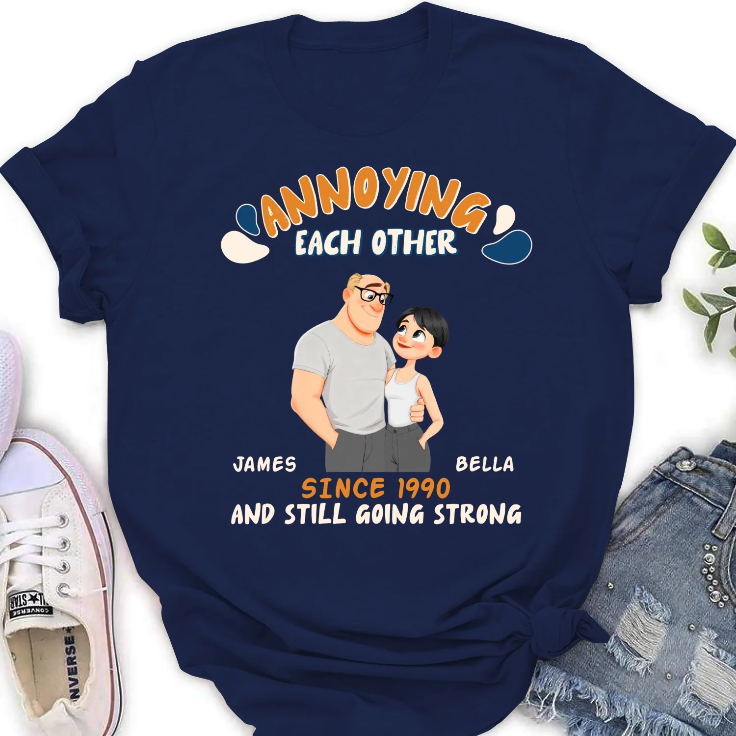Caricature Love Couple - Personalized Custom Shirt - Image 15