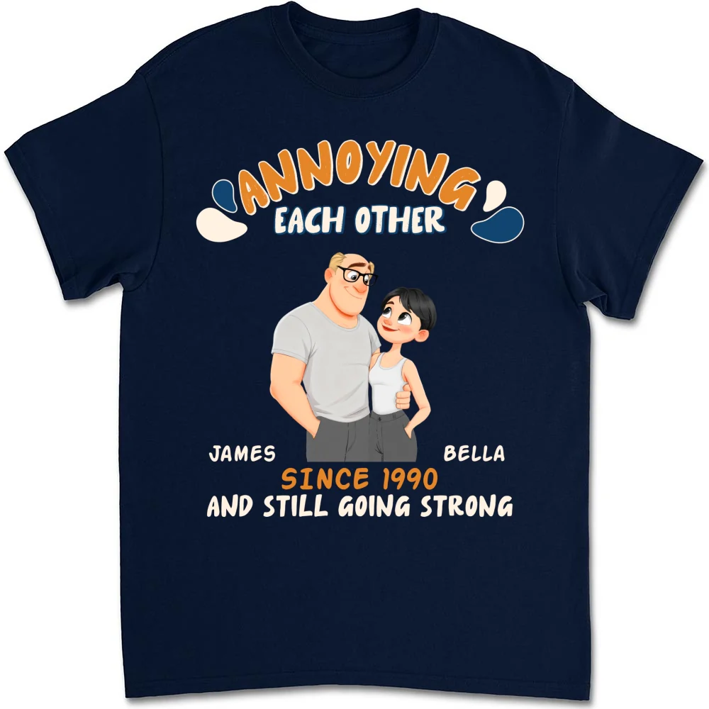 Caricature Love Couple - Personalized Custom Shirt - Image 9