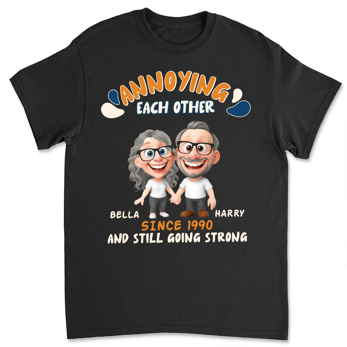 Caricature Love Couple - Personalized Custom Shirt
