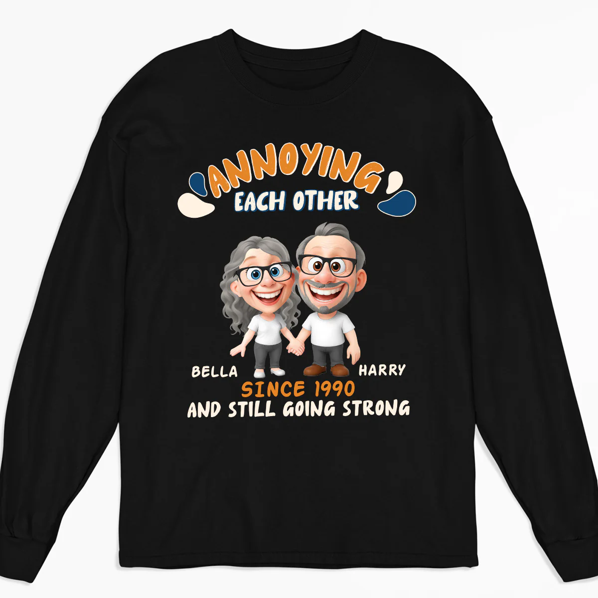 Caricature Love Couple - Personalized Custom Shirt - Image 3