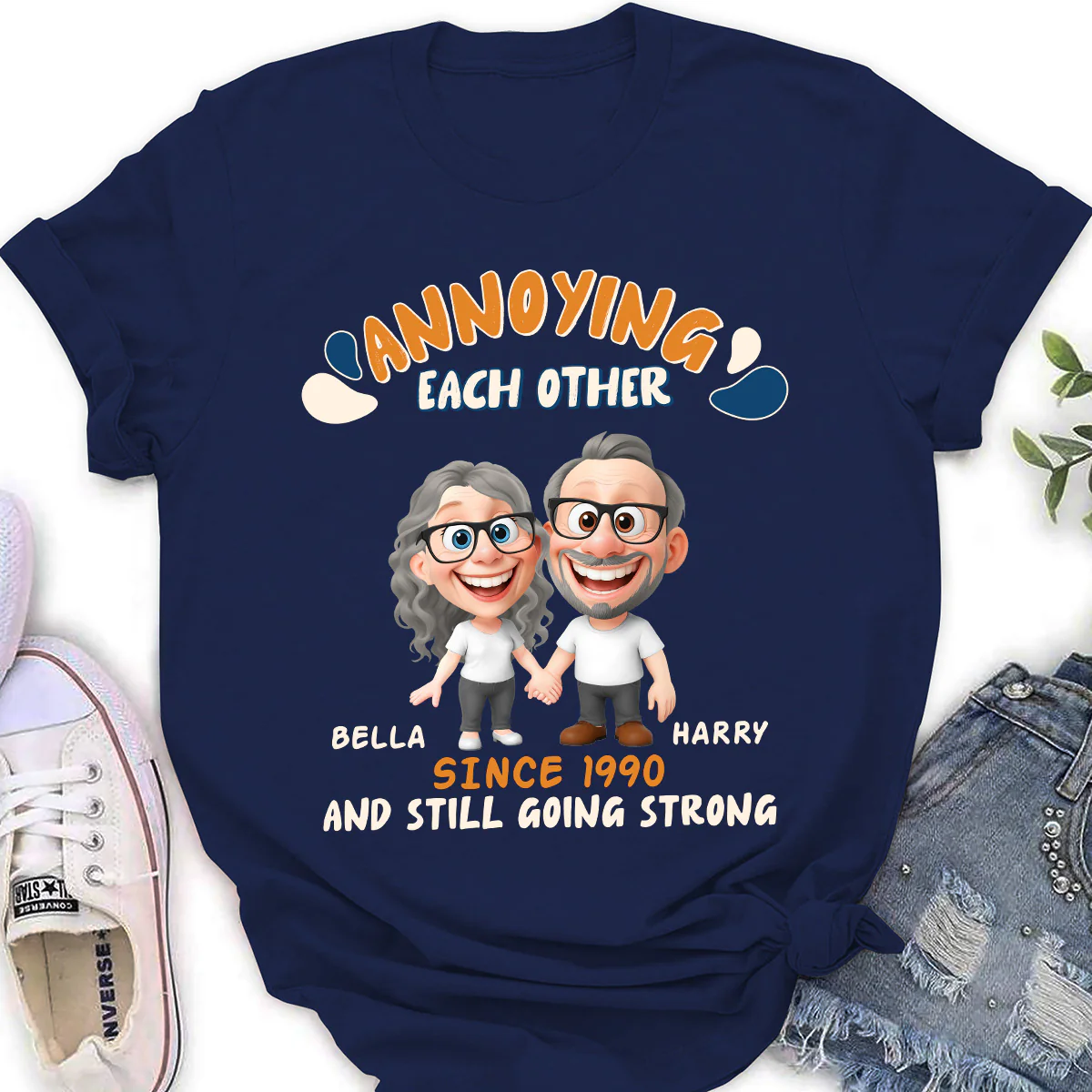 Caricature Love Couple - Personalized Custom Shirt - Image 5