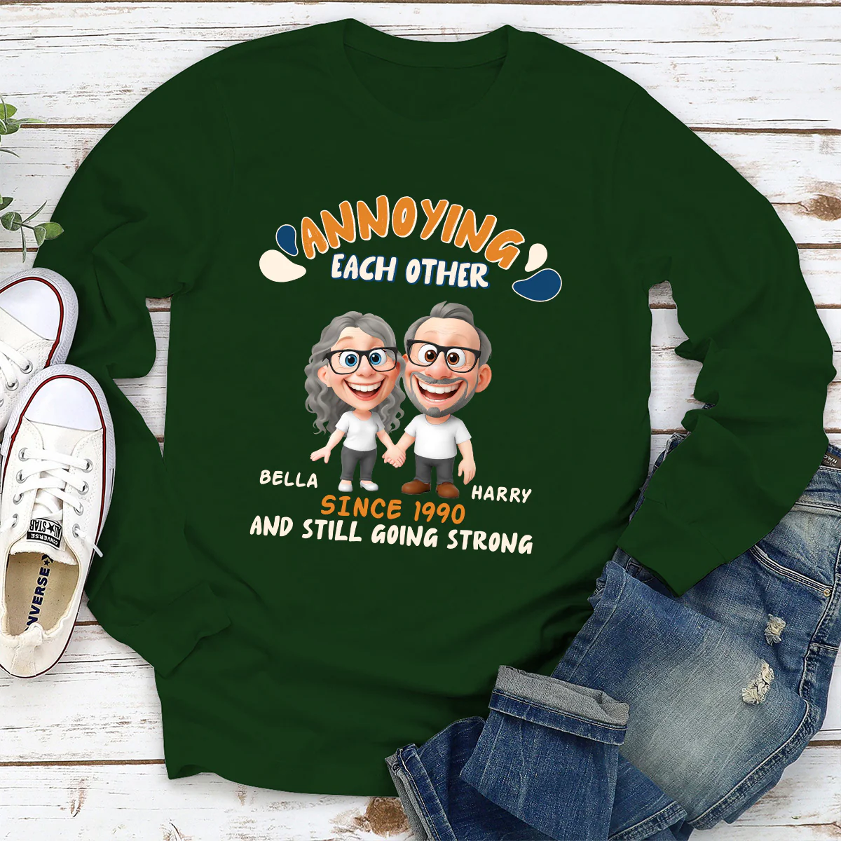 Caricature Love Couple - Personalized Custom Shirt - Image 6
