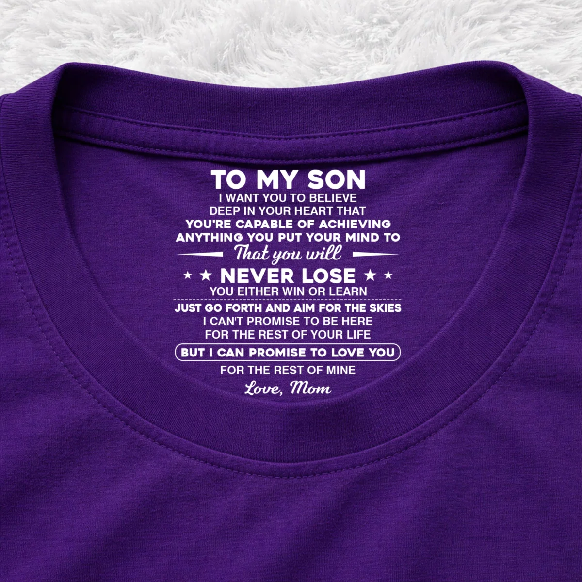 Carry You In My Heart - Personalized Custom Inside Neck Print T-shirt - Image 10