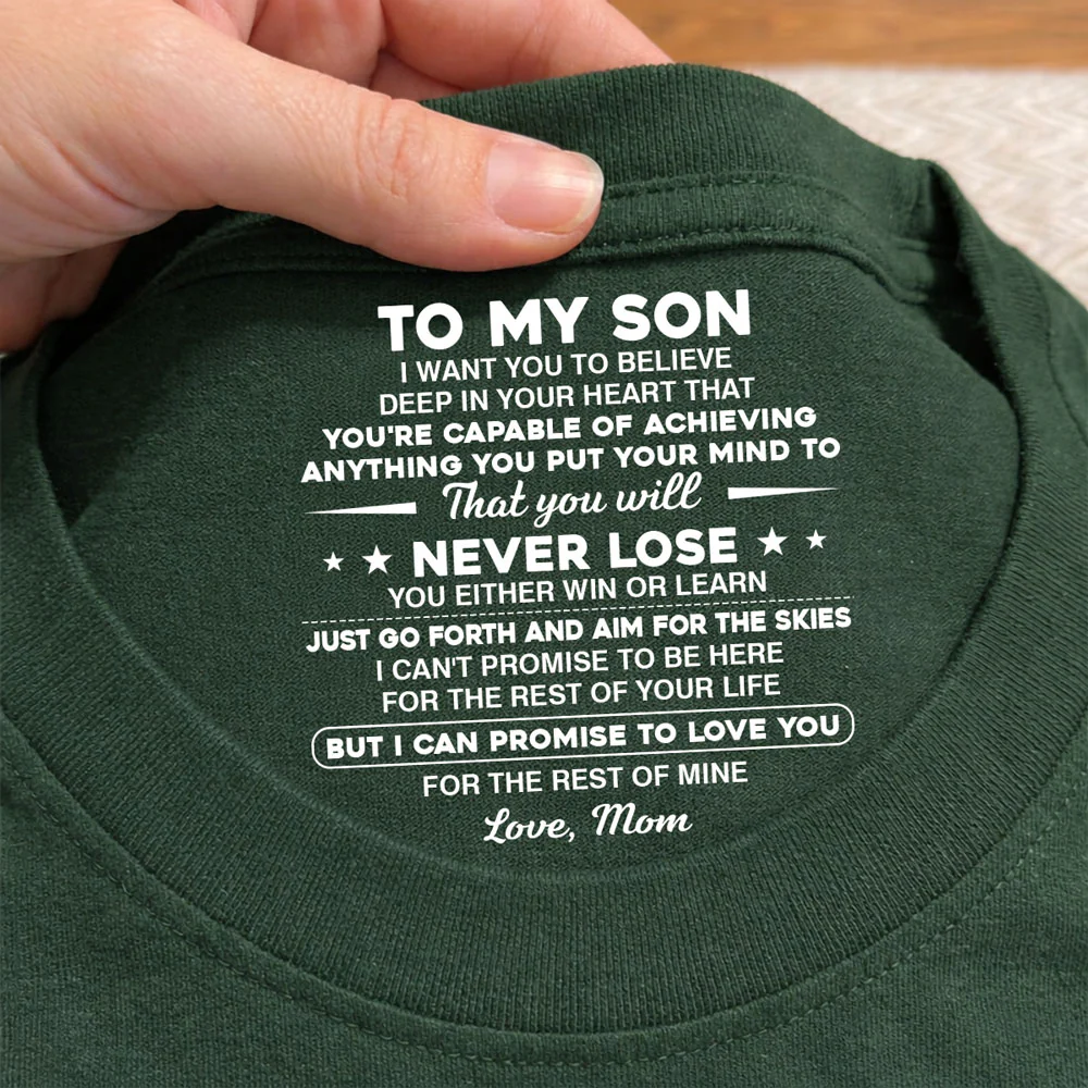Carry You In My Heart - Personalized Custom Inside Neck Print T-shirt - Image 2
