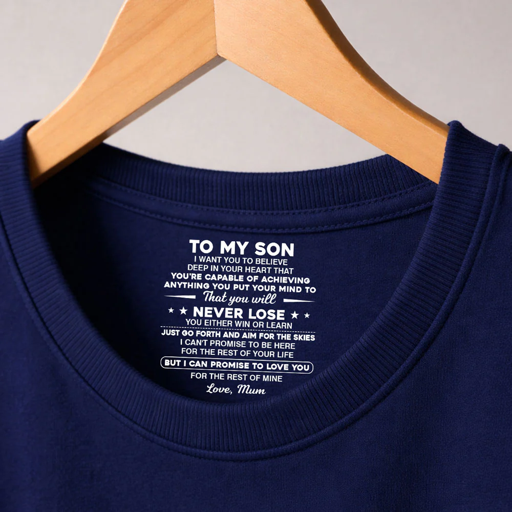 Carry You In My Heart - Personalized Custom Inside Neck Print T-shirt - Image 3