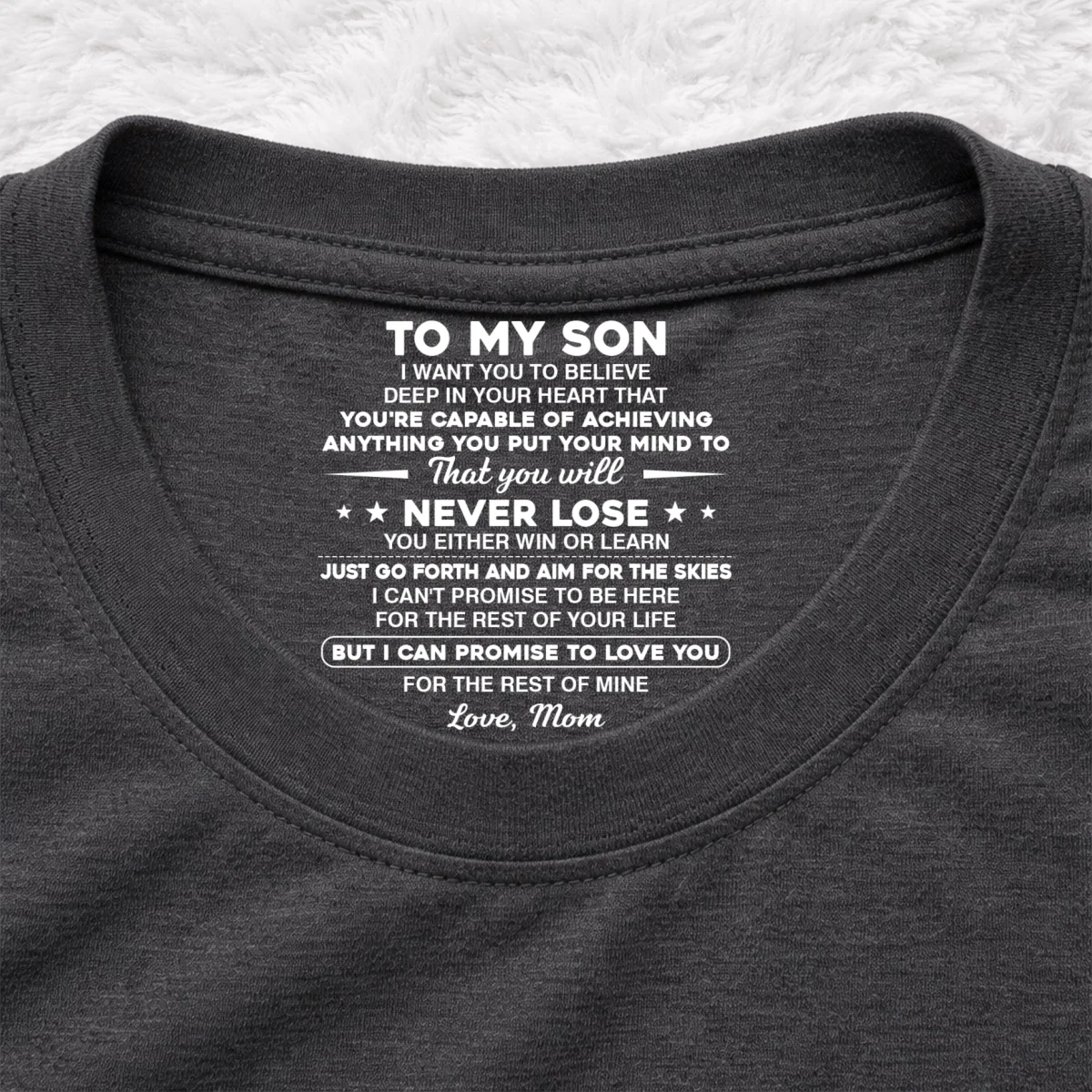 Carry You In My Heart - Personalized Custom Inside Neck Print T-shirt - Image 7