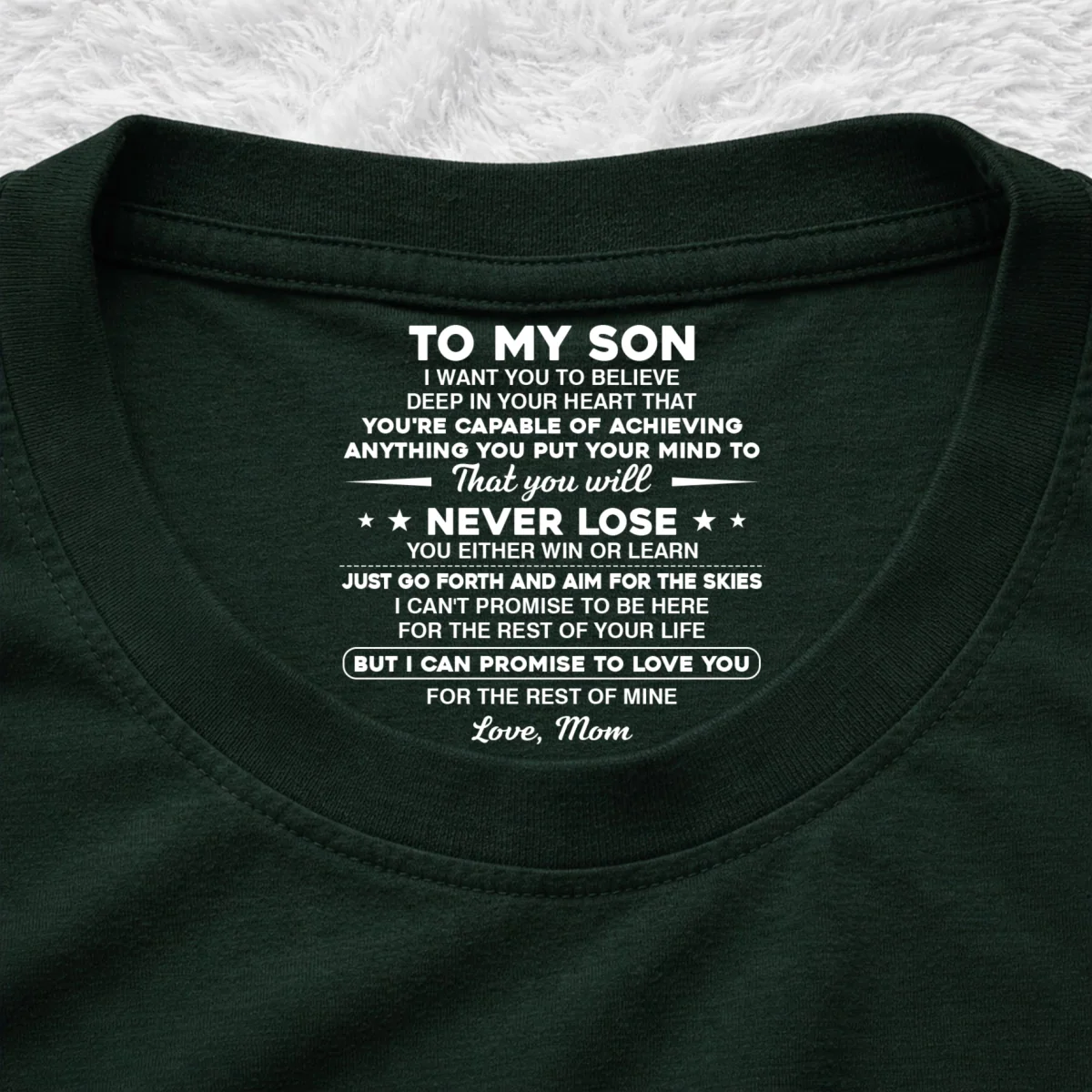 Carry You In My Heart - Personalized Custom Inside Neck Print T-shirt - Image 8