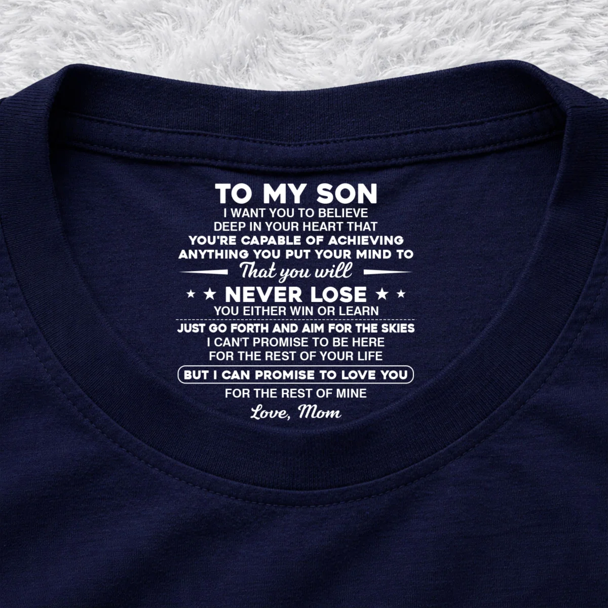 Carry You In My Heart - Personalized Custom Inside Neck Print T-shirt - Image 9