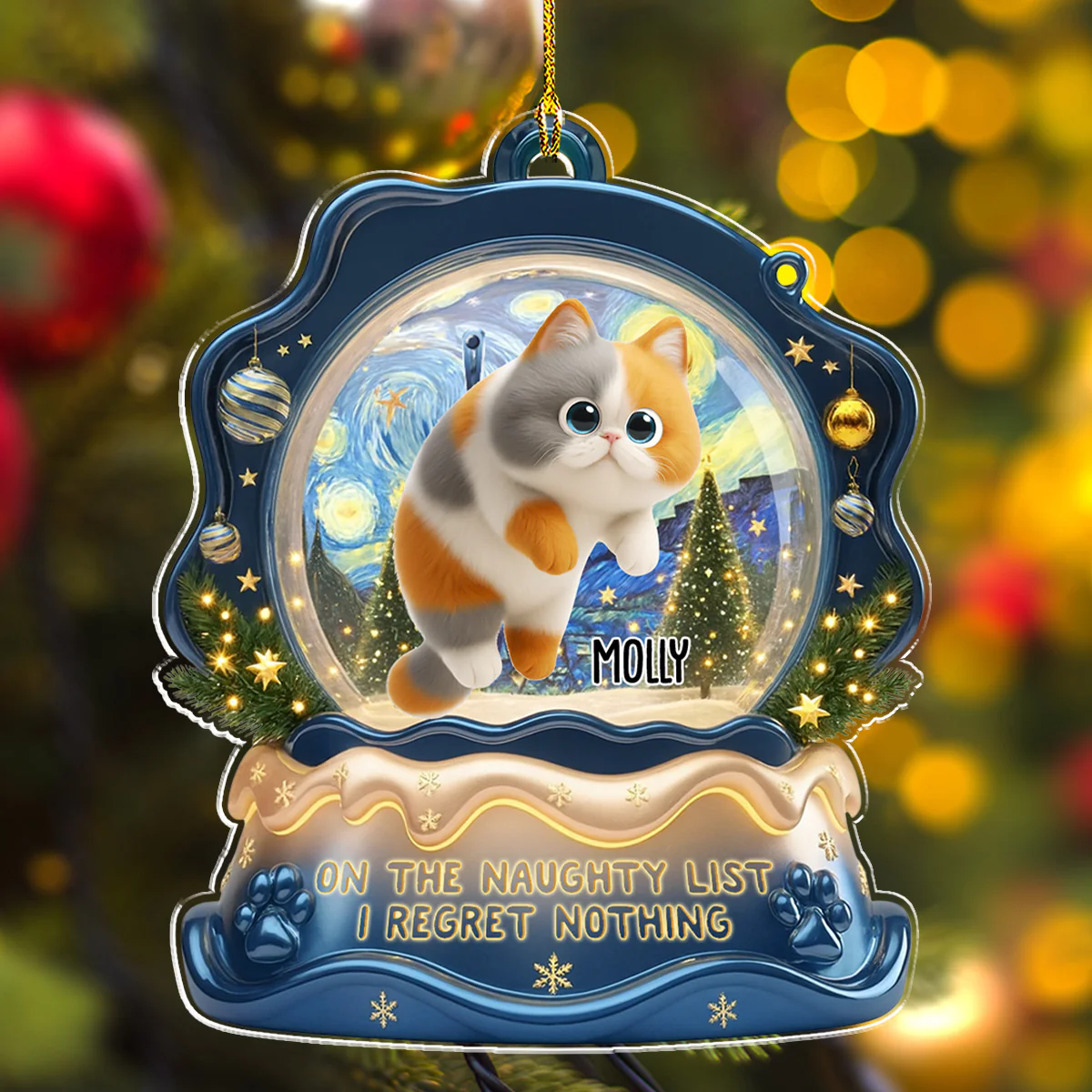 Cat Edition - Personalized Custom Acrylic Ornament  - Image 2