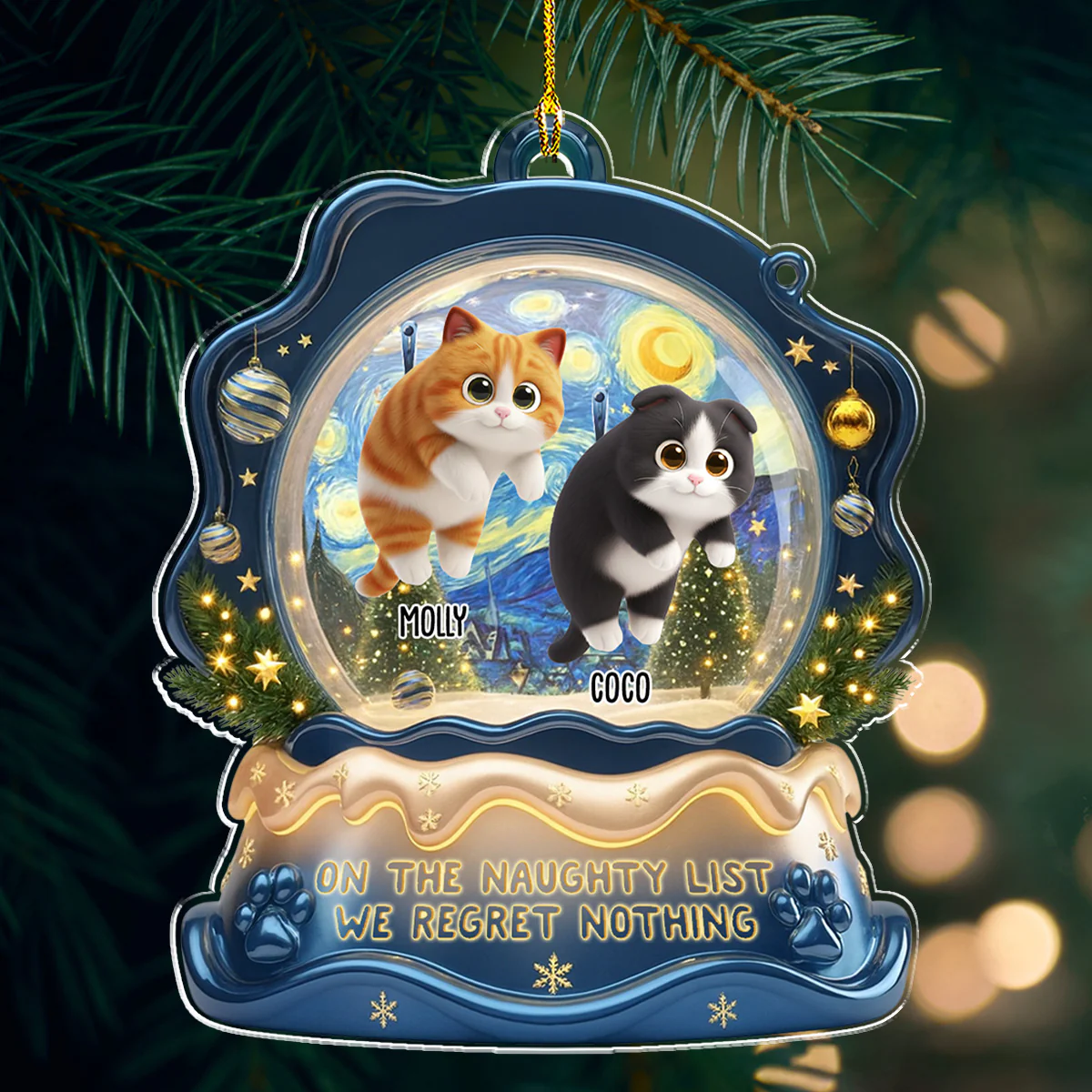 Cat Edition - Personalized Custom Acrylic Ornament  - Image 3