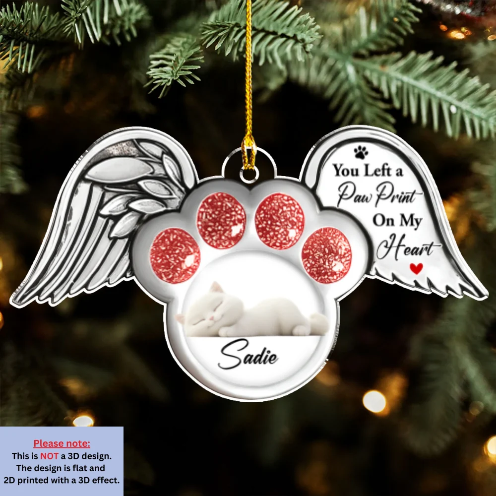 Cat In Heaven - Personalized Custom Acrylic Ornament - Image 5