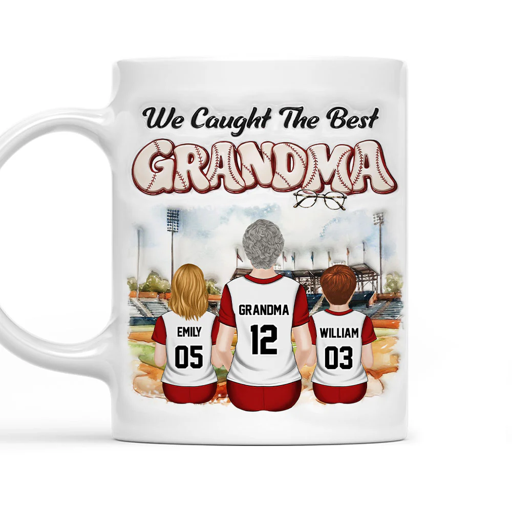 Caught The Best Grandma - Personalized Custom 3D Inflated Effect Mug