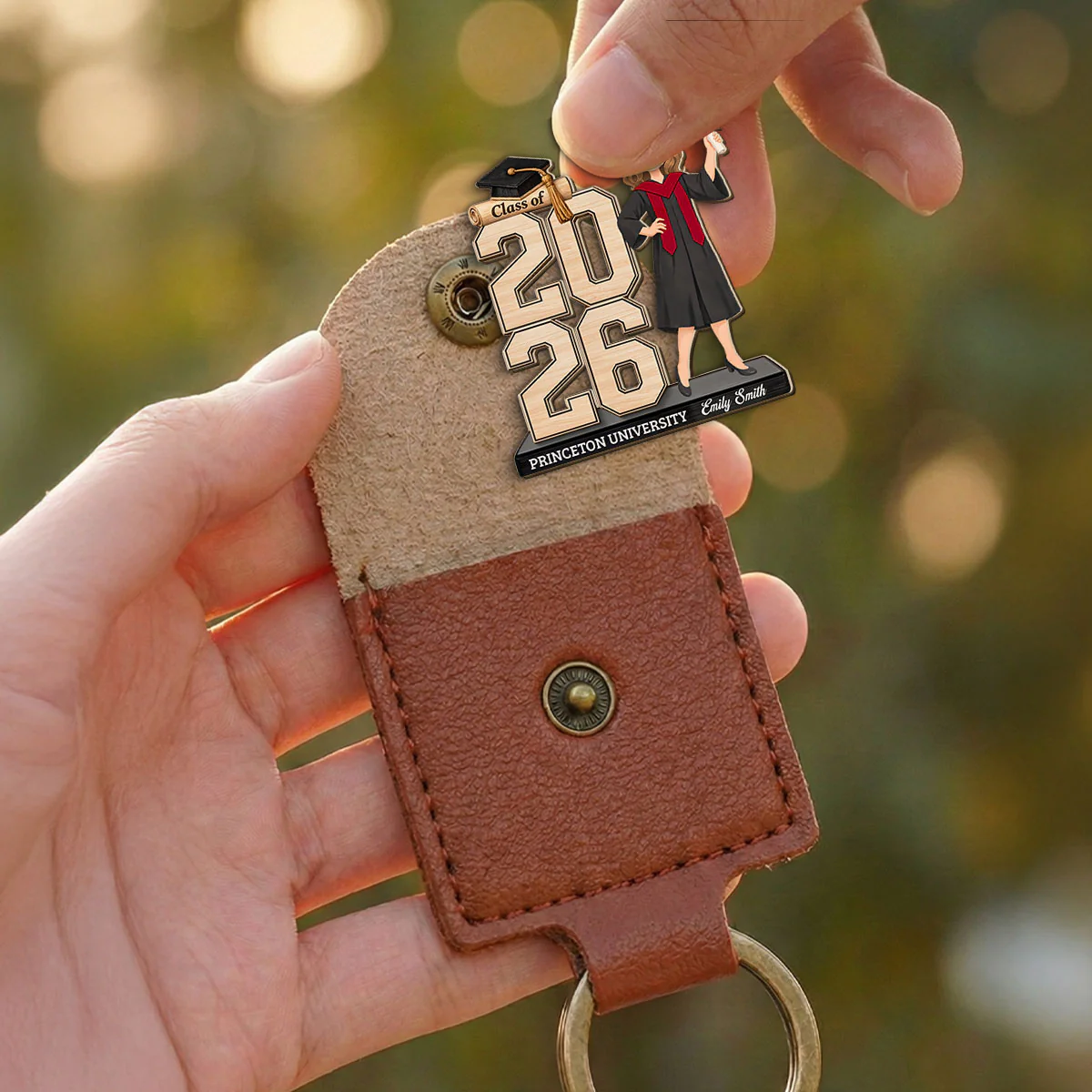 Celebrating Your Graduate - Personalized Custom Wooden Pocket Hug - Image 3