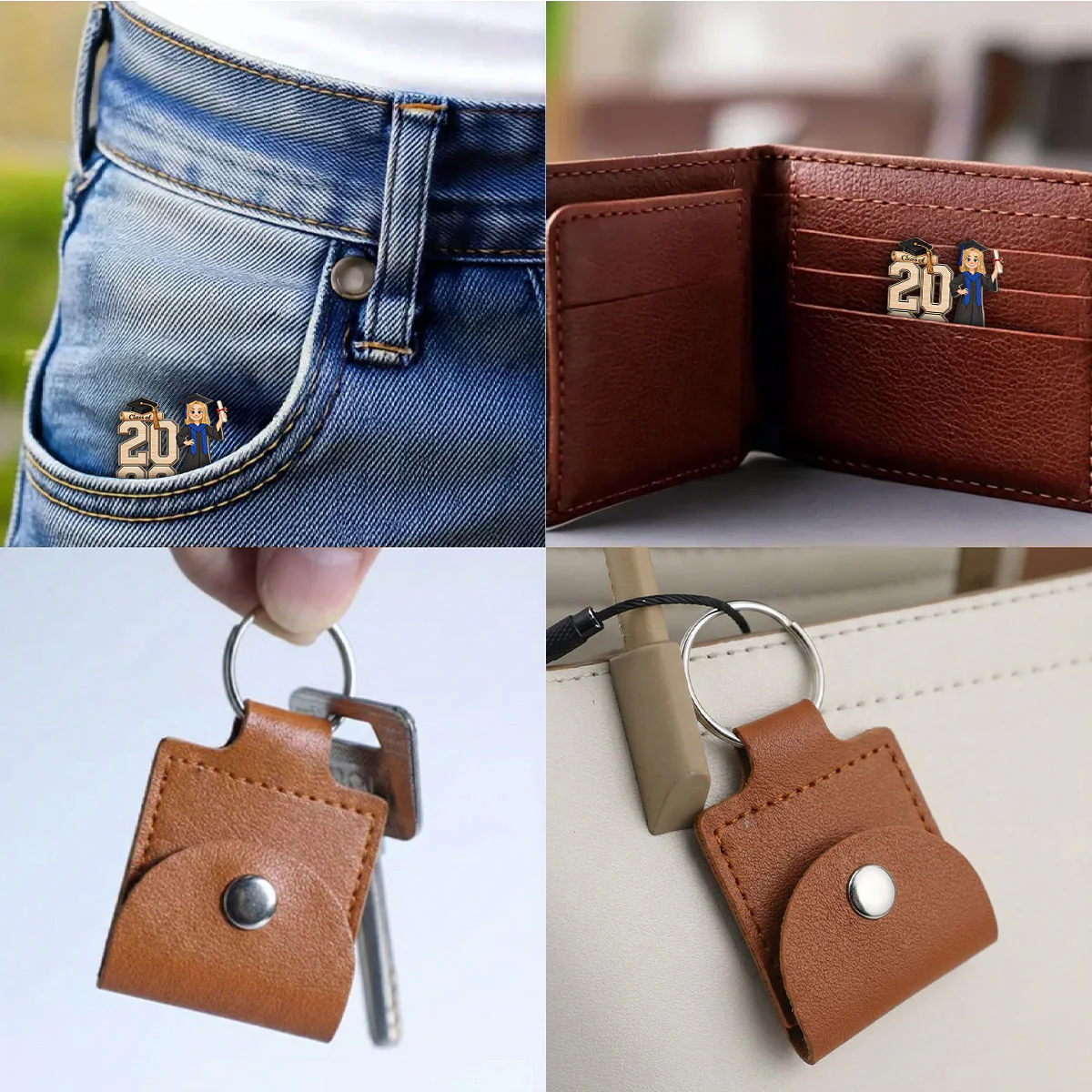 Celebrating Your Graduate - Personalized Custom Wooden Pocket Hug - Image 4