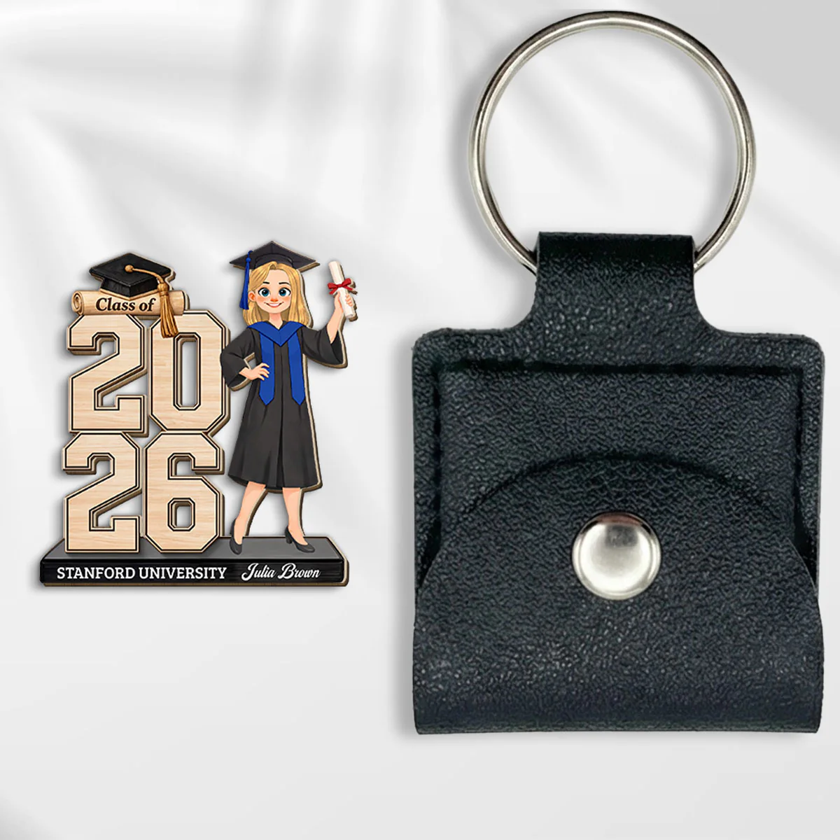 Celebrating Your Graduate - Personalized Custom Wooden Pocket Hug - Image 5