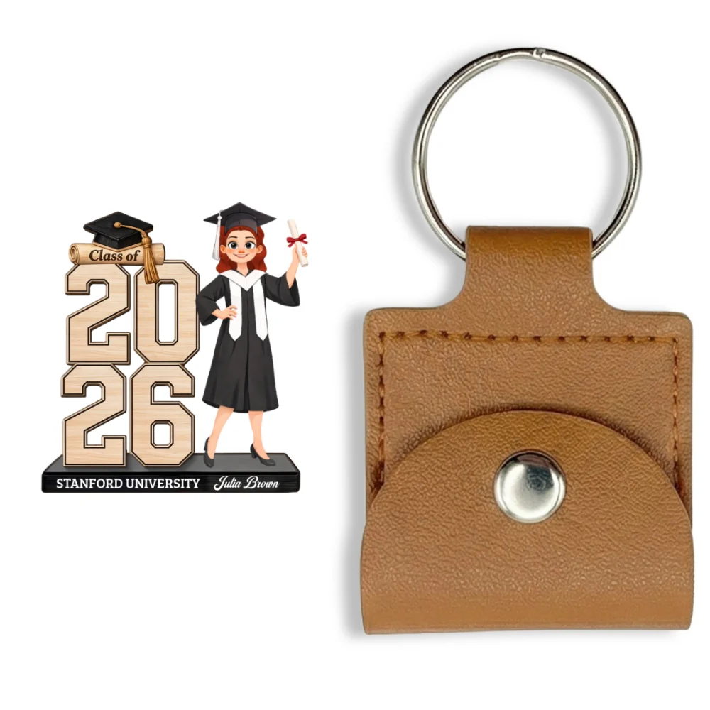 Celebrating Your Graduate - Personalized Custom Wooden Pocket Hug - Image 7