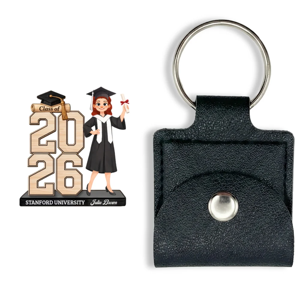 Celebrating Your Graduate - Personalized Custom Wooden Pocket Hug - Image 8