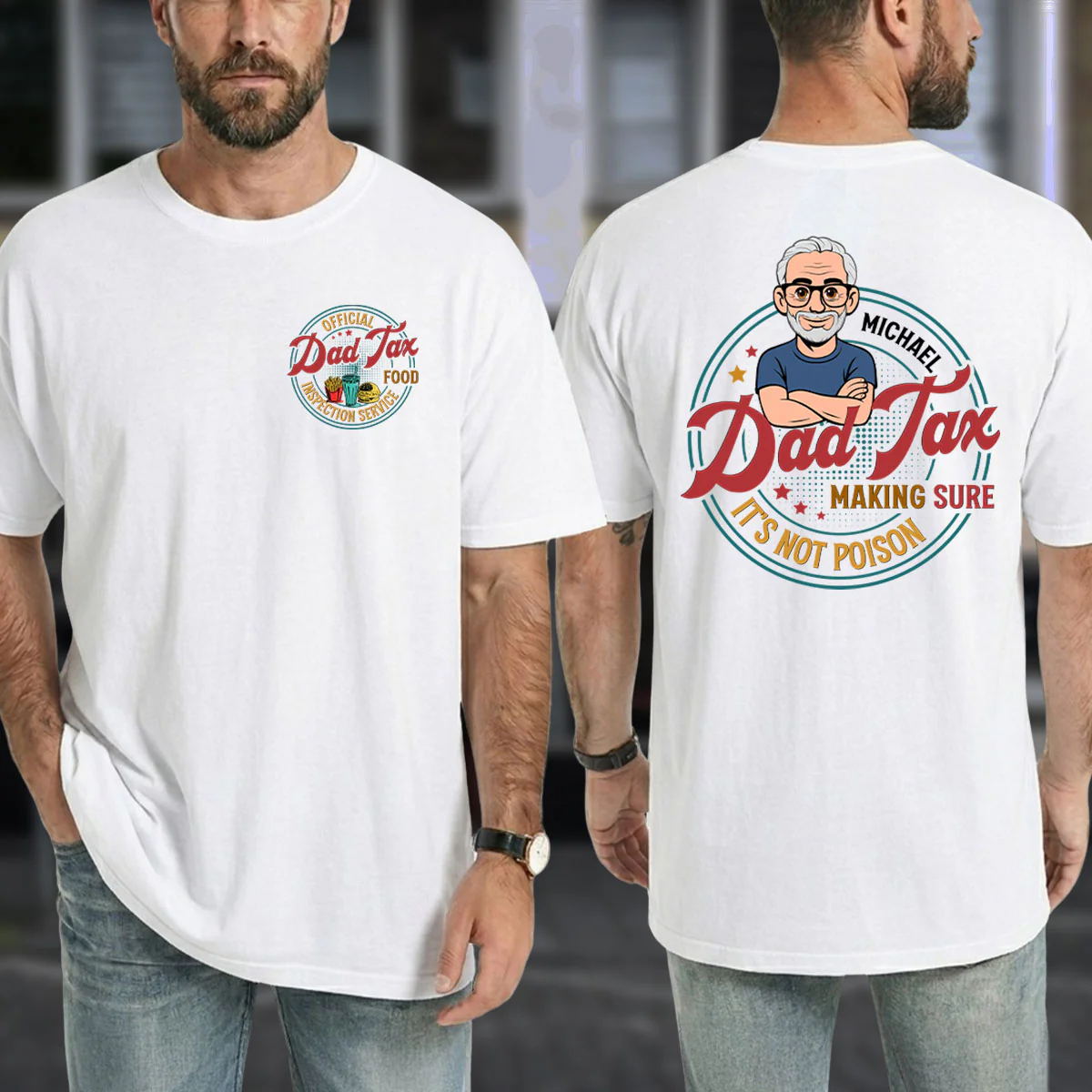 Certified Dad Snack Inspector - Personalized Custom Shirt