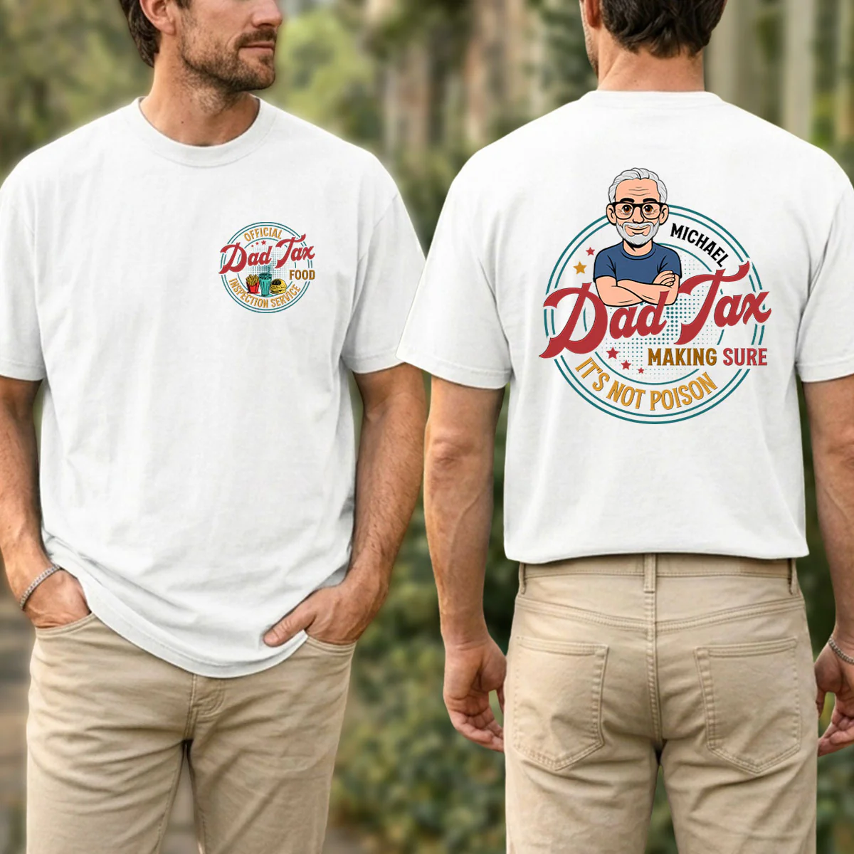 Certified Dad Snack Inspector - Personalized Custom Shirt - Image 3