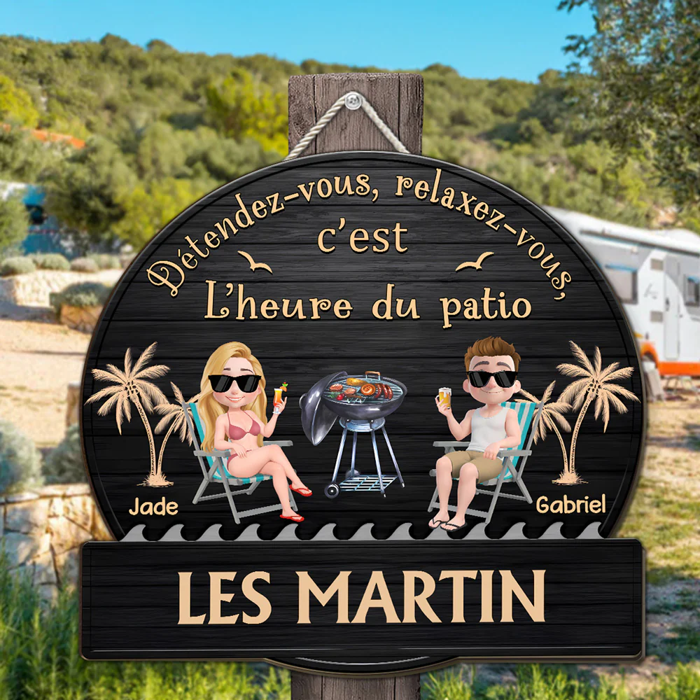 C’est L’heure Du Patio – Panneau En Bois Personnalisé - Image 3