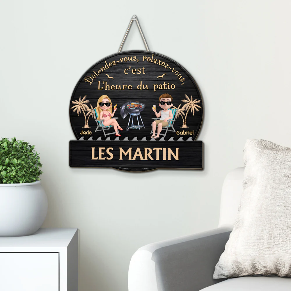 C’est L’heure Du Patio – Panneau En Bois Personnalisé - Image 4