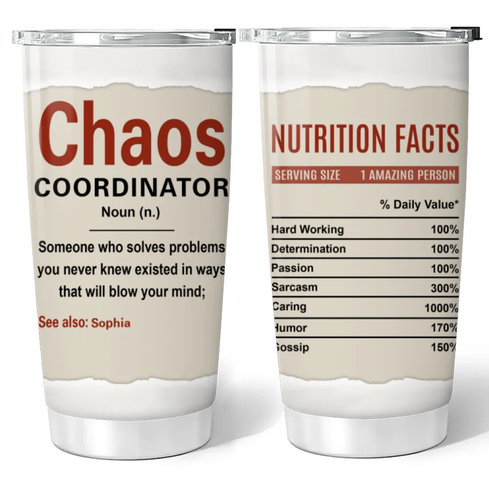 Chaos Coordinator - Personalized Custom Tumbler - Image 6