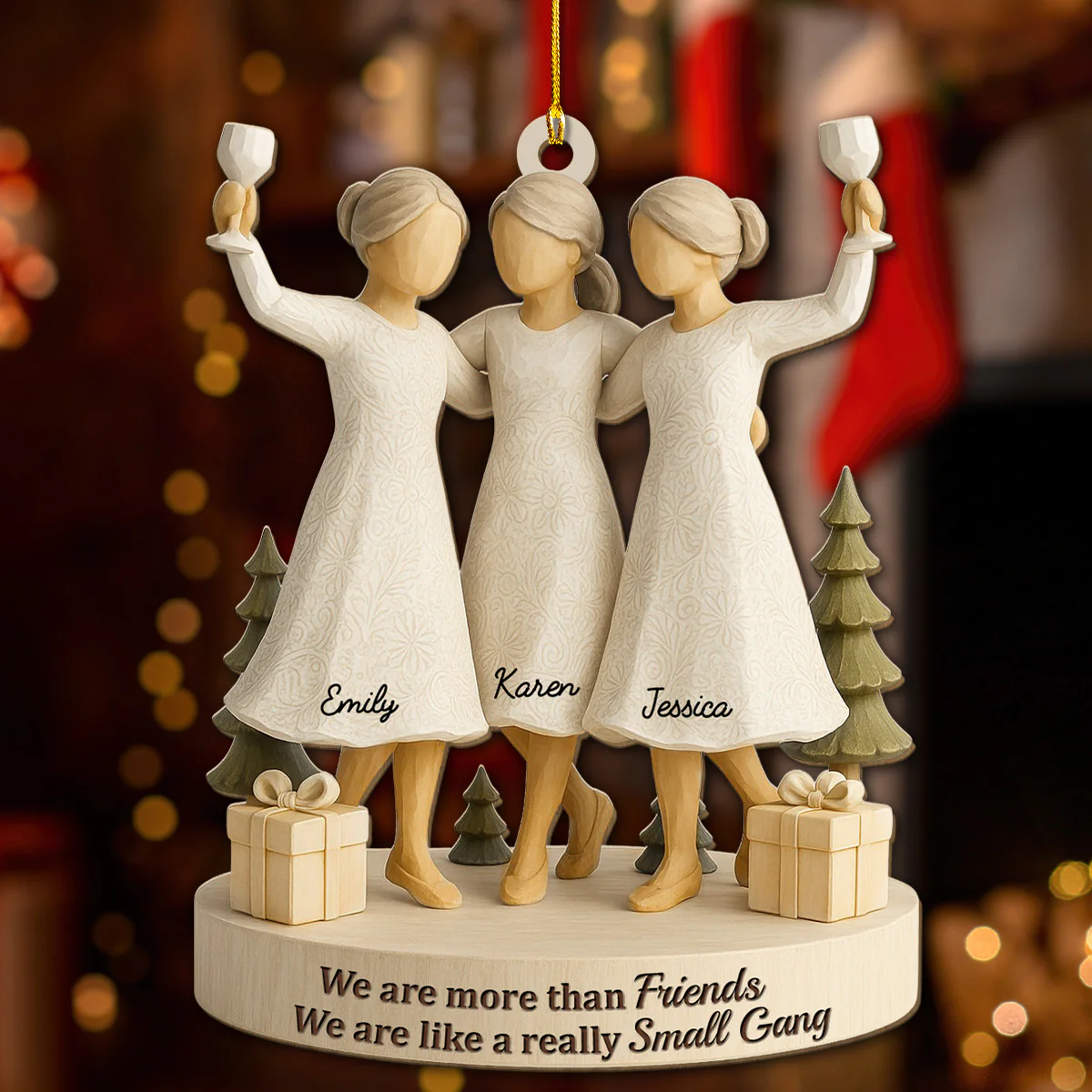 Chaos Crew Forever My Love - Personalized Custom 3D Effect Wood Ornament - Image 2