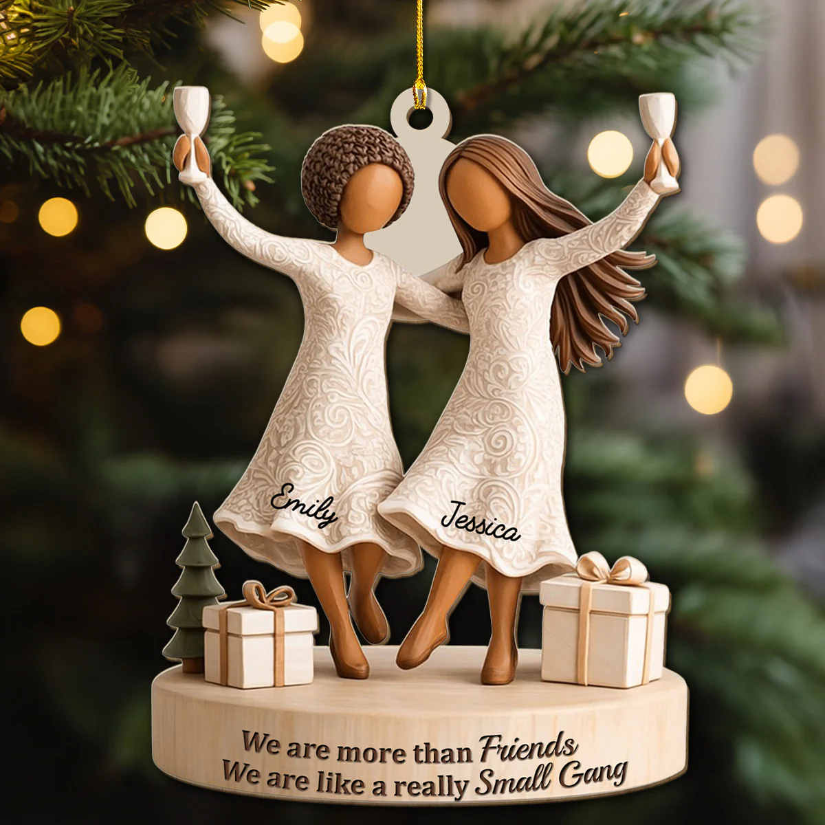 Chaos Crew Forever My Love - Personalized Custom 3D Effect Wood Ornament - Image 3