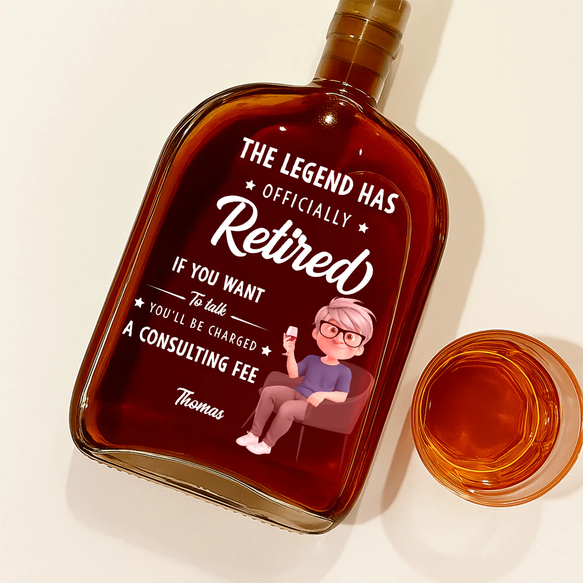 Charged For Talking - Personalized Custom Spirits Decanter - Image 3