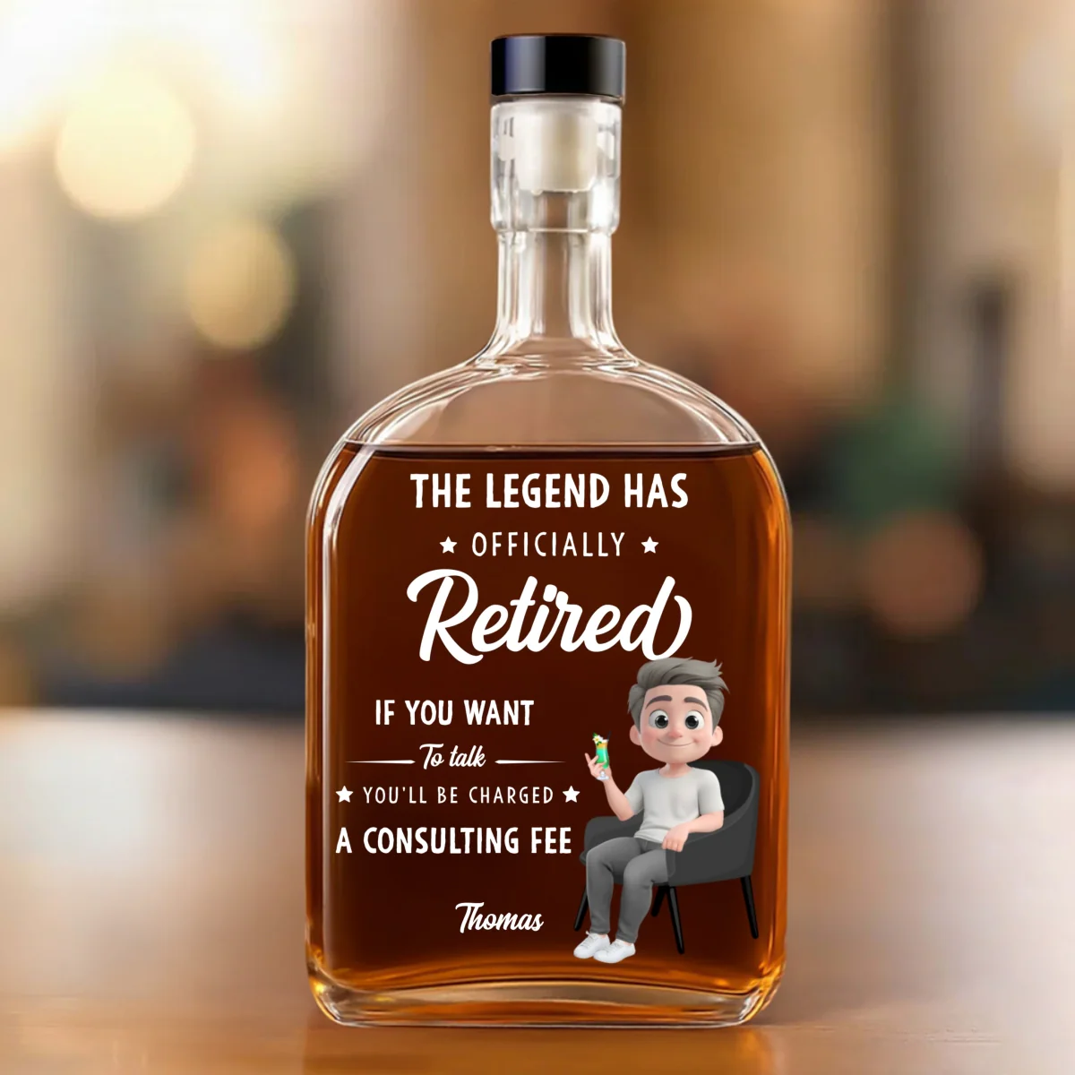Charged For Talking - Personalized Custom Spirits Decanter - Image 7