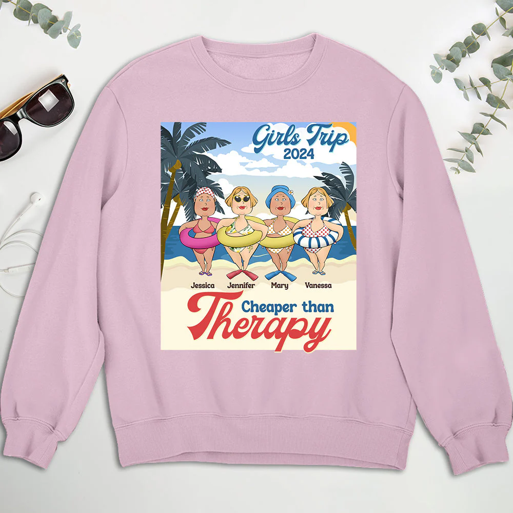 Cheaper Than Therapy - Personalized Custom Sweatshirt - Image 3