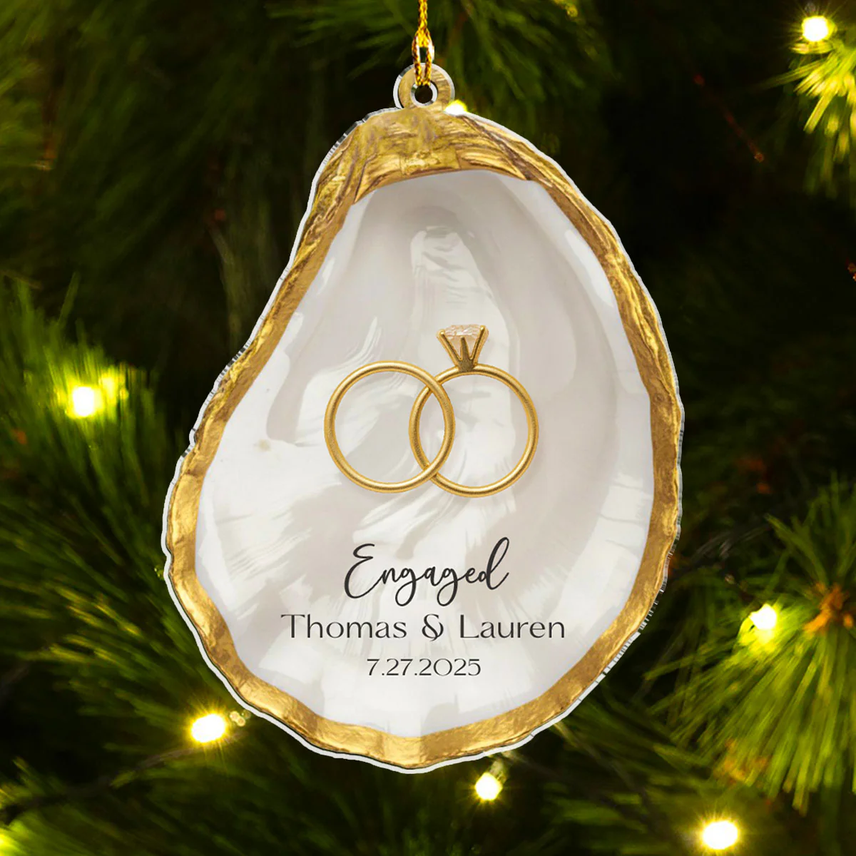 Cheers to Forever - Personalized Custom Acrylic Ornament   - Image 5
