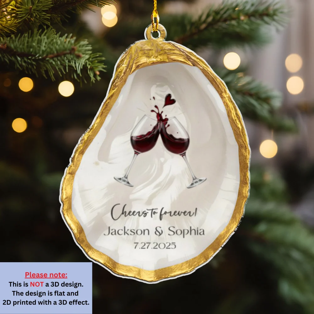 Cheers to Forever - Personalized Custom Acrylic Ornament   - Image 7