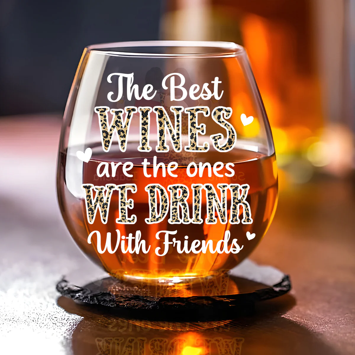 Cheers To Friendship - Personalized Custom Wine Glass - Image 3