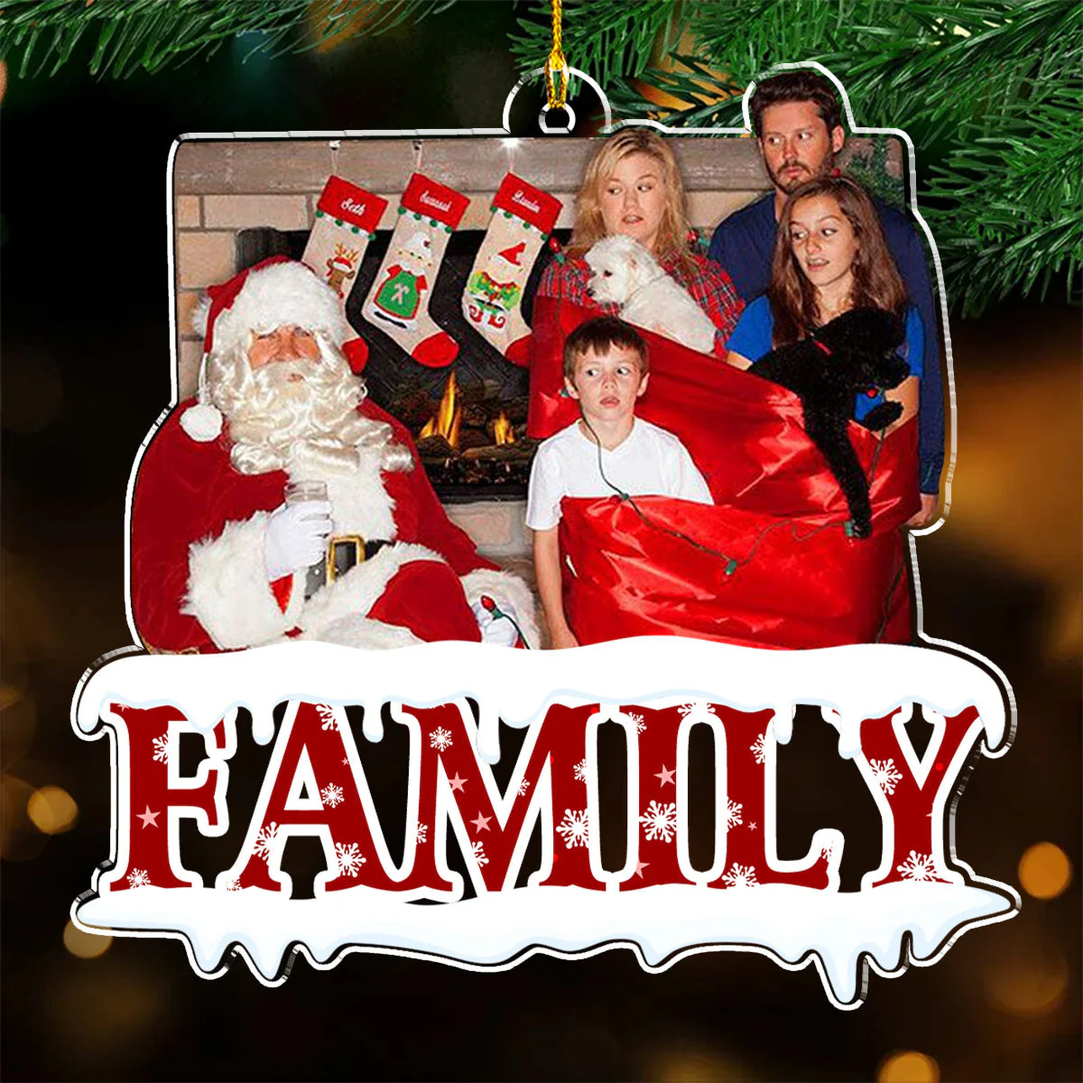 Cherished Family - Personalized Custom Acrylic Ornament - Image 3