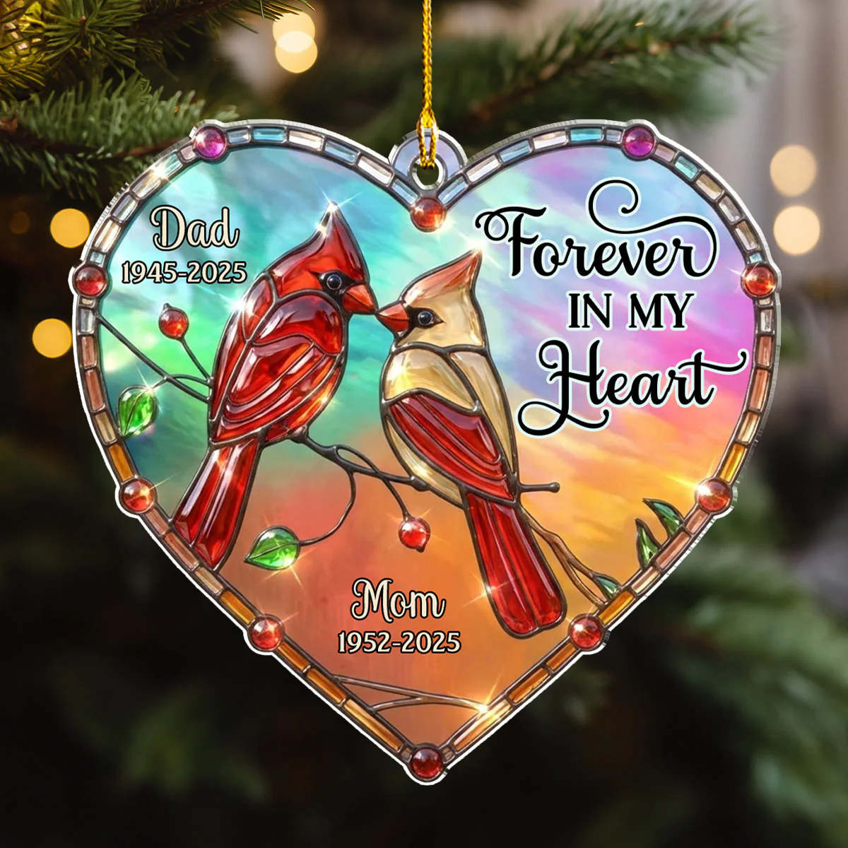 Cherished Forever - Personalized Custom Acrylic Ornament