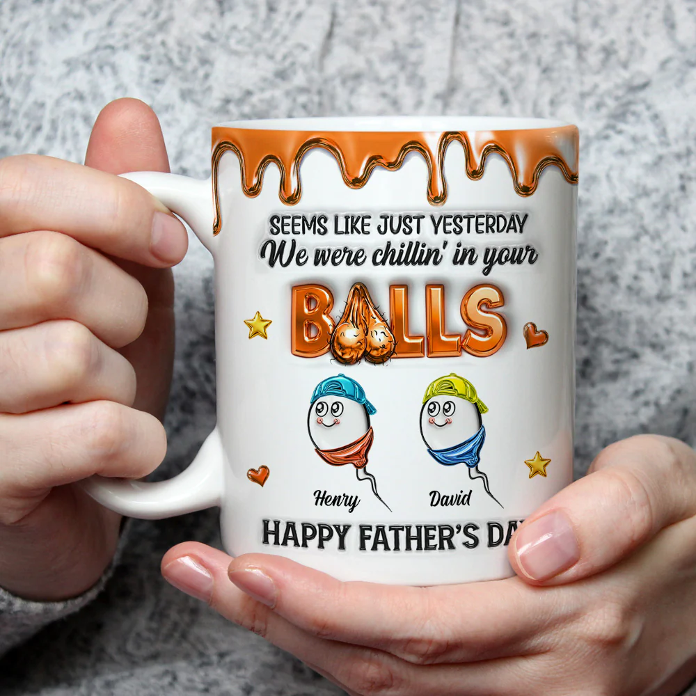 Chill In Your Balls - Personalized Custom 3D Inflated Effect Mug - Image 3
