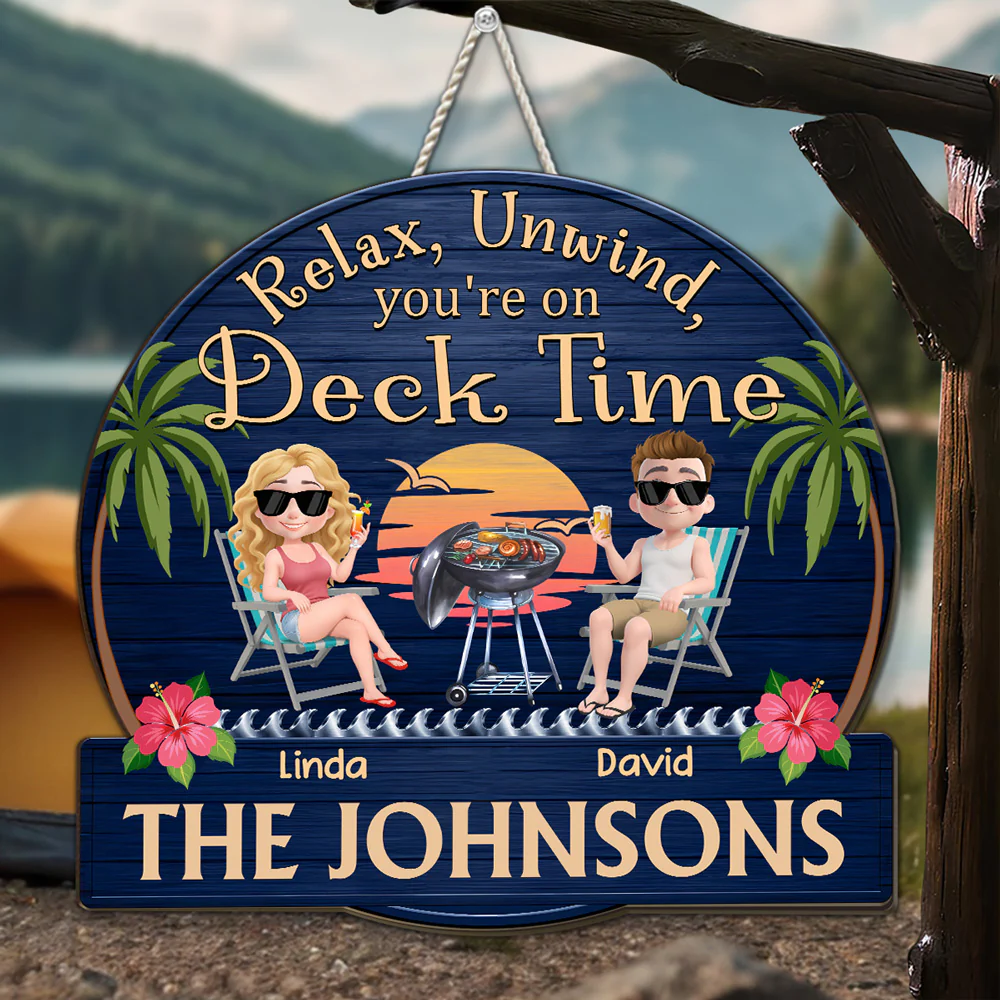 Chill Time At Home - Personalized Custom Wood Sign - Image 2