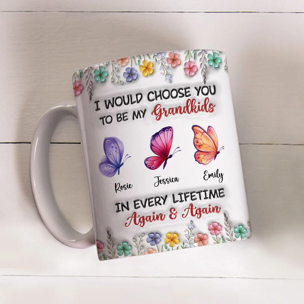 Choose They To Be My Grandkids - Personalized Custom 3D Inflated Effect Mug - Image 3