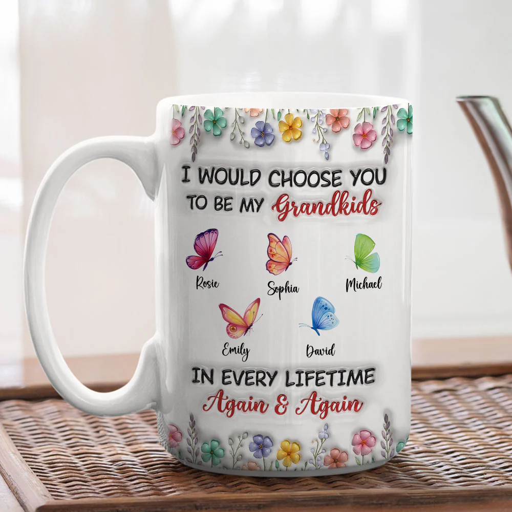 Choose They To Be My Grandkids - Personalized Custom 3D Inflated Effect Mug - Image 4