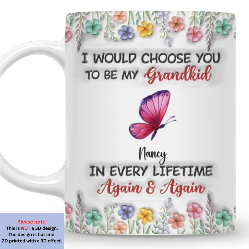Choose They To Be My Grandkids - Personalized Custom 3D Inflated Effect Mug - Image 6