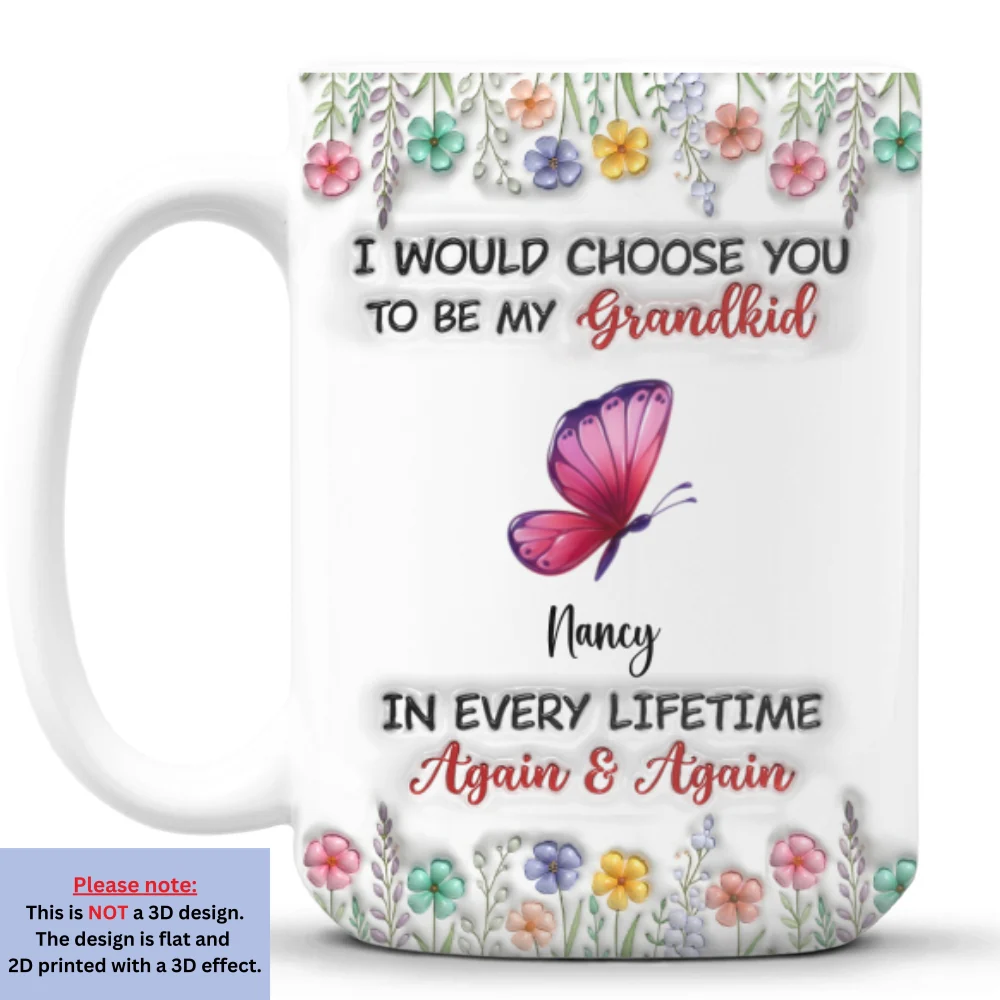 Choose They To Be My Grandkids - Personalized Custom 3D Inflated Effect Mug - Image 7