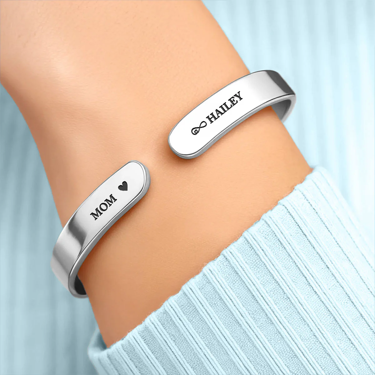 Choose You - Personalized Custom Bracelet Cuff - Image 3