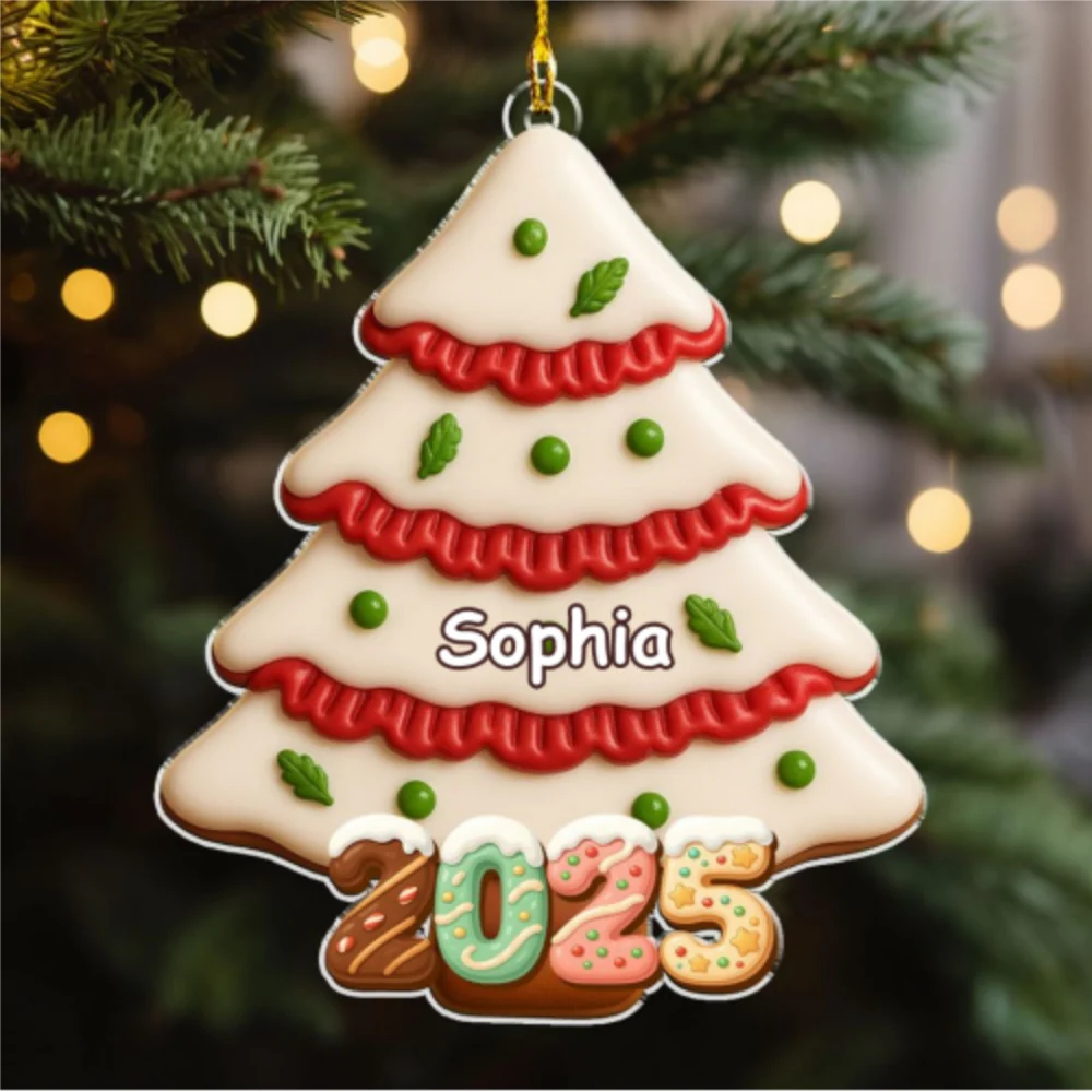 Christmas Cake Is Comming - Personalized Custom Acrylic Ornament - Image 6