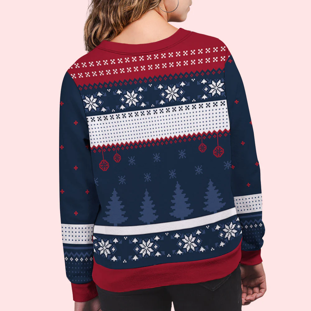 Christmas Family - Personalized Custom All-Over-Print Sweatshirt - Image 4