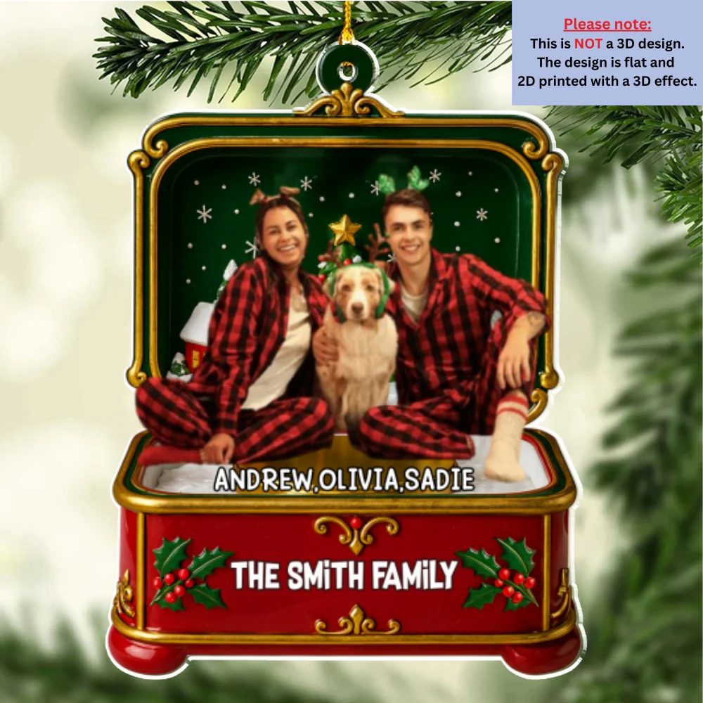 Christmas Gift Photo - Personalized Custom Acrylic Ornament - Image 3