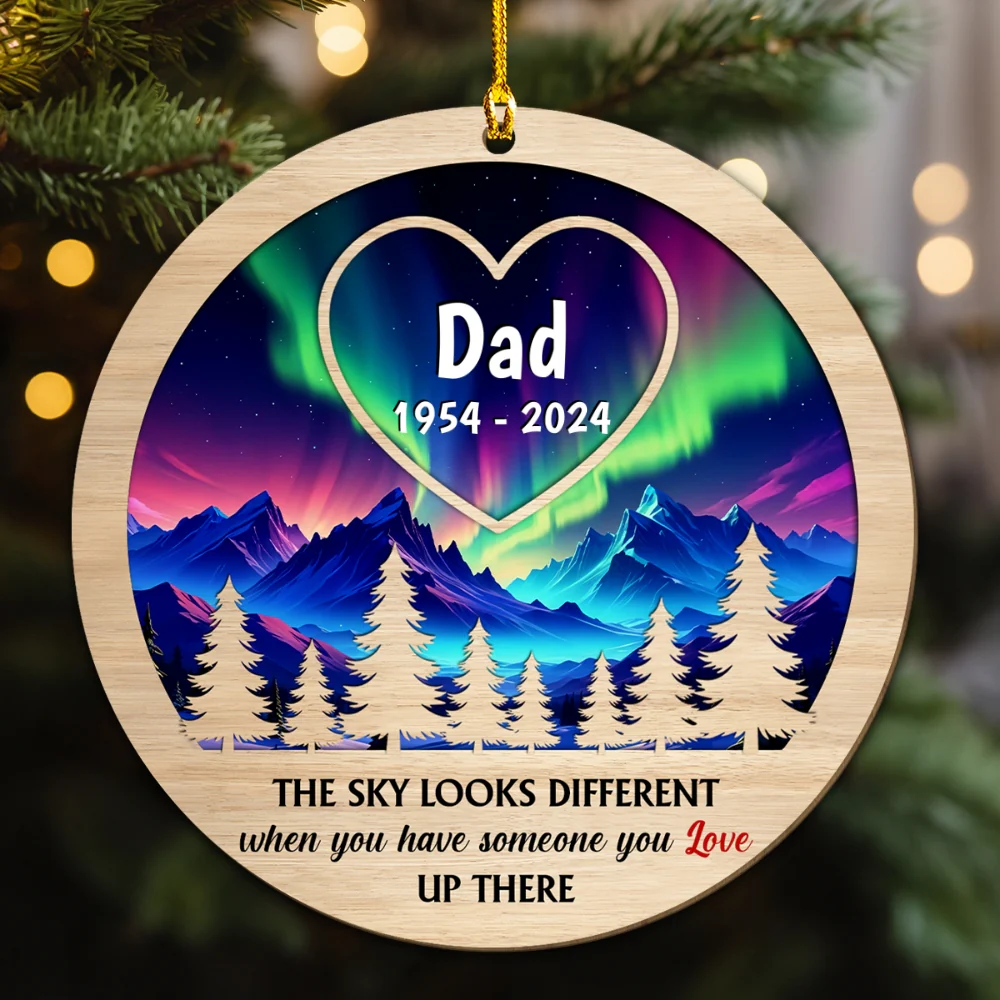 Christmas In Heaven - Personalized Custom Wood Ornament - Image 5