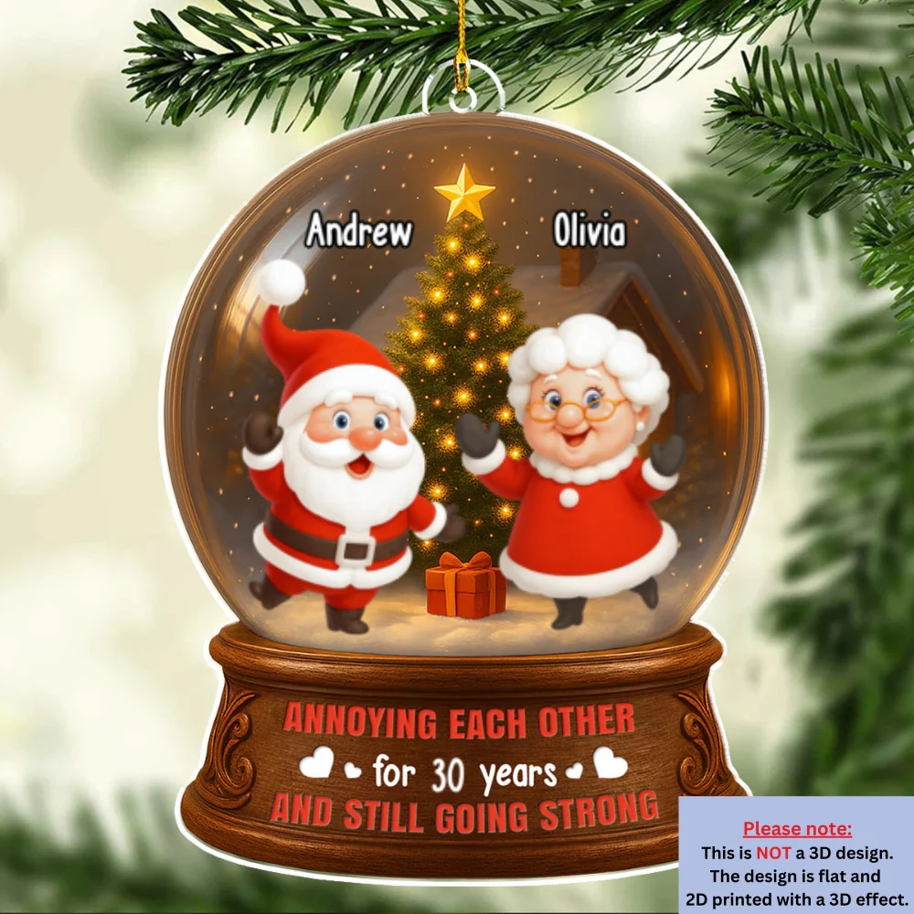 Christmas Is Coming To Town - Personalized Custom 3D Effect Acrylic Ornament - Image 7